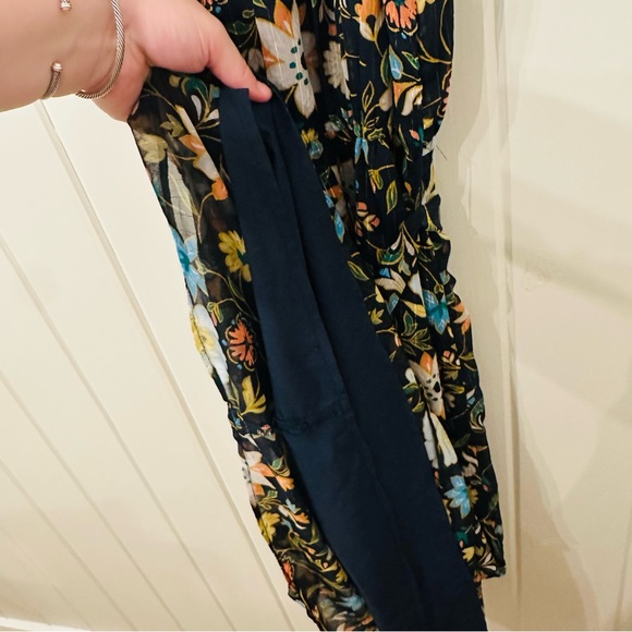 Women’s Ann Taylor Factory Black Floral Halter Neck Midi Dress, Size L, NWT - Picture 11 of 12